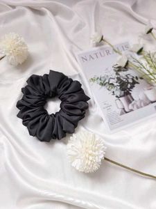 XXL SATIN BLACK Scrunchies,  Pack Of 3