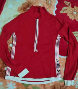 Red Striped Pullover Sweater