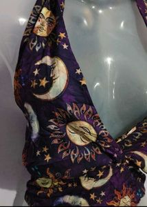 Sun &amp; Moon Halter purple Top