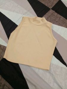 Ribbed Mock Neck Tank Top