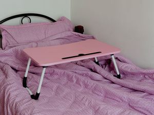 Pink Foldable Bed Desk