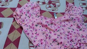 Floral Pink Ruffle Dress