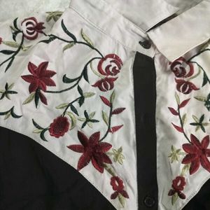 Floral Embroidered Shirt