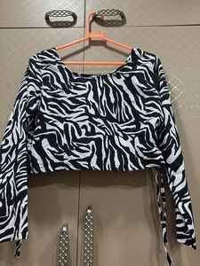Zebra Print Crop Top