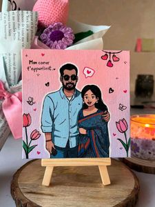 Custom Couple Portrait Canvas