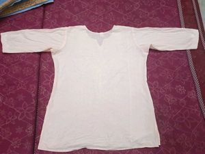 Chikankari A-Line Short Kurti