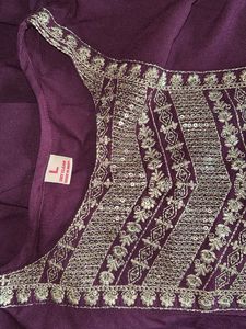 Purple Embellished Dress