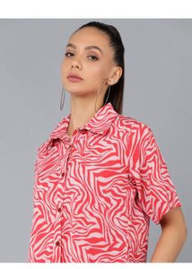 Red Zebra Print Two-Piece Set