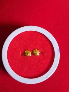 Gold Flower Earrings 18crt