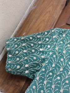 Elegant Green Embroidered Kurta Set