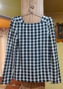 Checkered Top(Black,White)