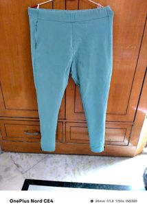 Pastel Aqua Blue Women Stretchable Pant : Size 42