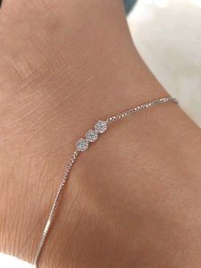 Silver Triple Flora Anklet(1 piece)