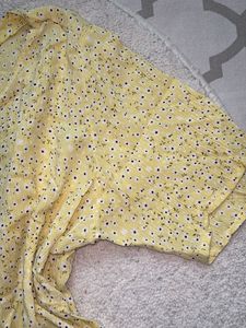 Clinched Waist Light Yellow Top