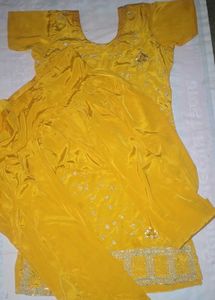Yellow Salwar Kameez Bottom Silk