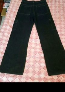 Charcoal Cargo Wide Leg Jeans 🌟