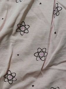 Cute Pink Atom Print Lounge Shorts