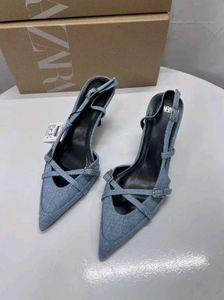 ZARA Denim Heels