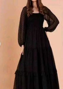 🖤 BLACK Chiffon Dress