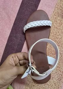 White Braided Sandals