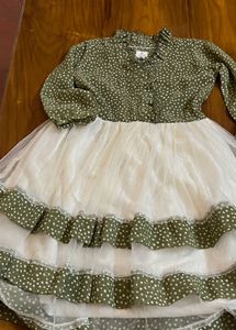 Girls Korean Dress/ Frock/gown Knee Length