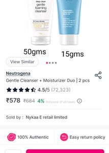 💥Neutrogena Face Wash And Hydro Boost Gel