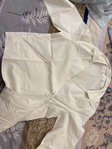 Mango Flared Sleeve Wrap Top