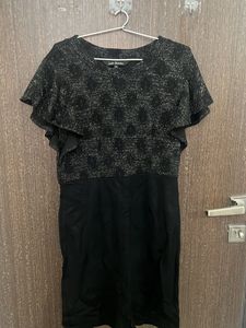Embellished Black Party Wear Mini Dress