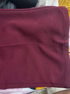 Burgundy Wide Leg Trousers