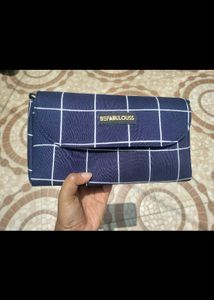 BeFabulouss Blue Plaid Sling Bag