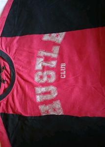 ---Bold Red &amp; Black &#34;Hustle Club&#34; Crop Top❤️