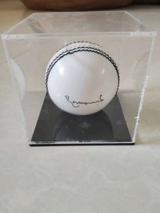 Signed Cricket Ball in Display Case