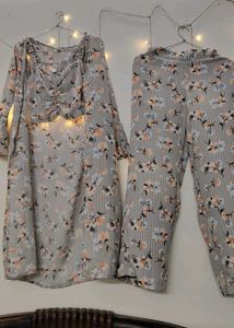 Crop Top With Pant and Jacket