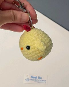 Crochet Chicken Keychain