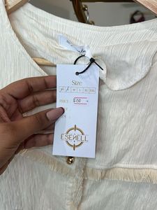 Korean Cream button down elegant shirt