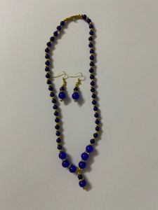 Pink Beaded Necklace &amp; Earring Set