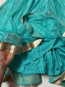 Blue Festive Maxi Gown 3/4th Hand