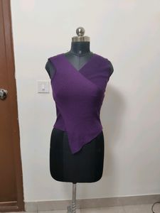 V Neck Ribbed Top