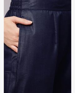 Elegant Navy Blue Kurta Set 5XL plus size