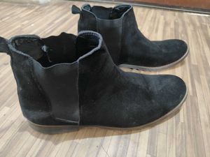 Black Suede Chelsea Boots