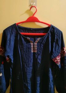 Embroidered Sleeve Top