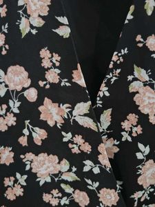 a black floral tie up dress
