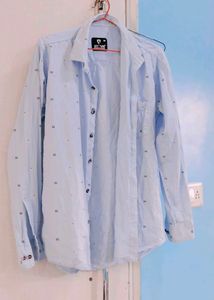 Blue Patterned Shirt