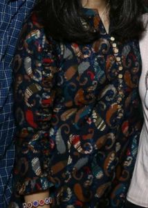 Navy Blue Kurta With Peacock Print!!