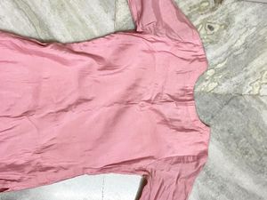 Embroidered Pink Kurti