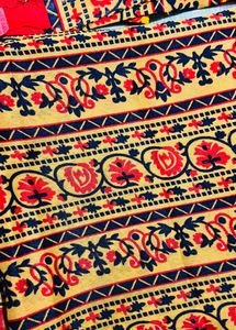 Unstiched Vintage Patterned Fabric Suit Piece