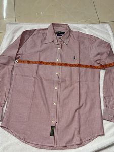 Men Ralph Lauren Pink Stripped Shirt