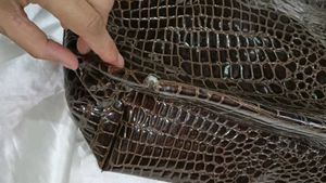 Faux Crocodile Chain Strap Tote