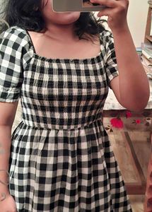 Gingham Urbanic Midi Dress With Slit