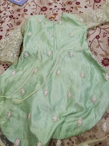 Elegant Mint Pakistani Sharara Dress